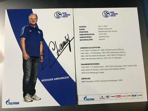 Autogramm rüdiger abramczik - rüdiger,